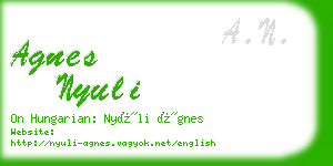 agnes nyuli business card